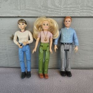 Fisher Price Loving Family Doll House Figure Lot Dad Mom Girl Blonde 2000 2006